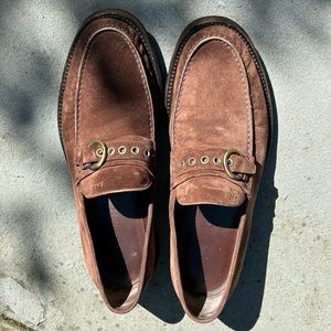 Bally - Suede Loafers, Chestnut Brown, Rubber Sole